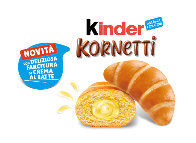 KINDER CROISSANT KORNETTI CREMA MILK X6 270 GR (12 in a box)