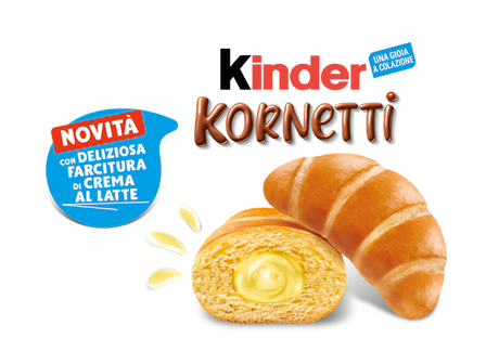 KINDER CROISSANT KORNETTI CREMA MILK X6 270 GR (12 in a box)