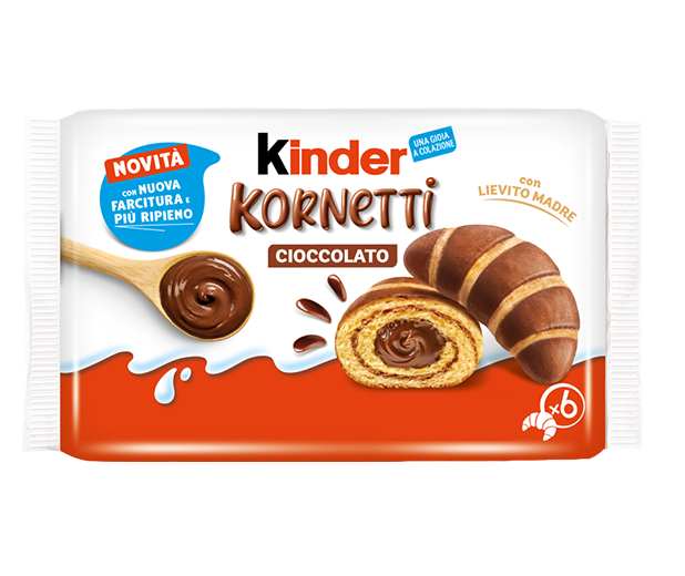 KINDER CROISSANT KORNETTI CHOCOLATE X6 252 GR (12 in a box)