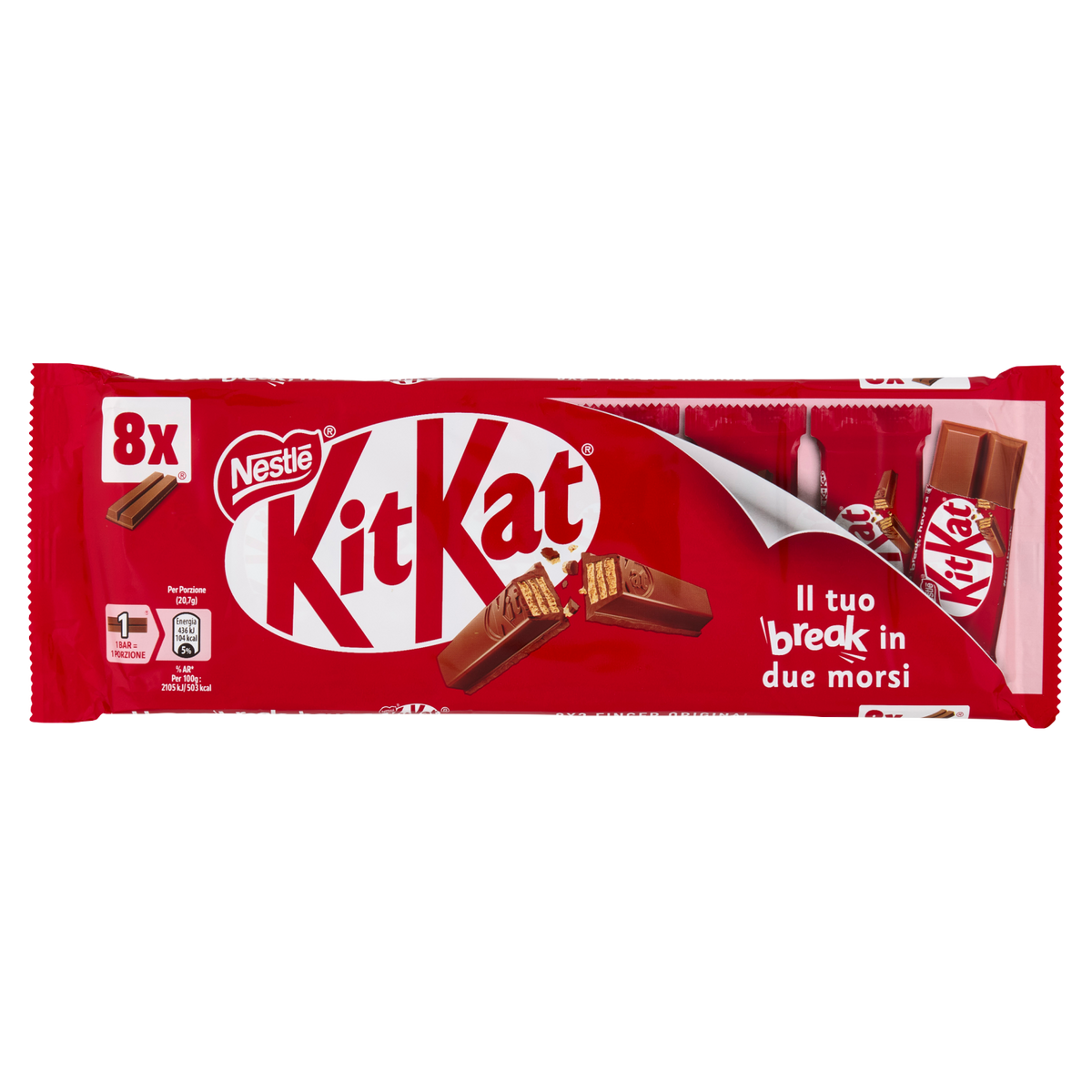 KIT KAT SNACK ORIGINAL X8 166 GR (20 in a box)