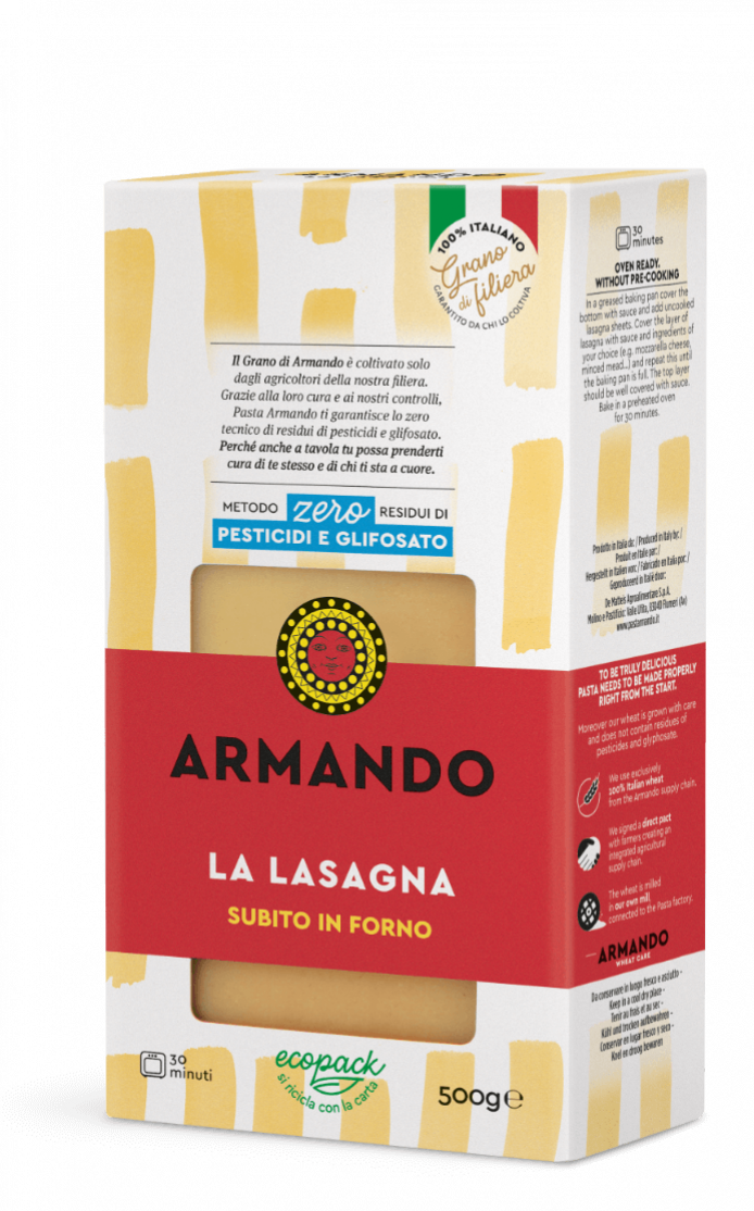 ARMANDO PASTA DI SEMOLA LA LASAGNA 500 GR (12 in a box)