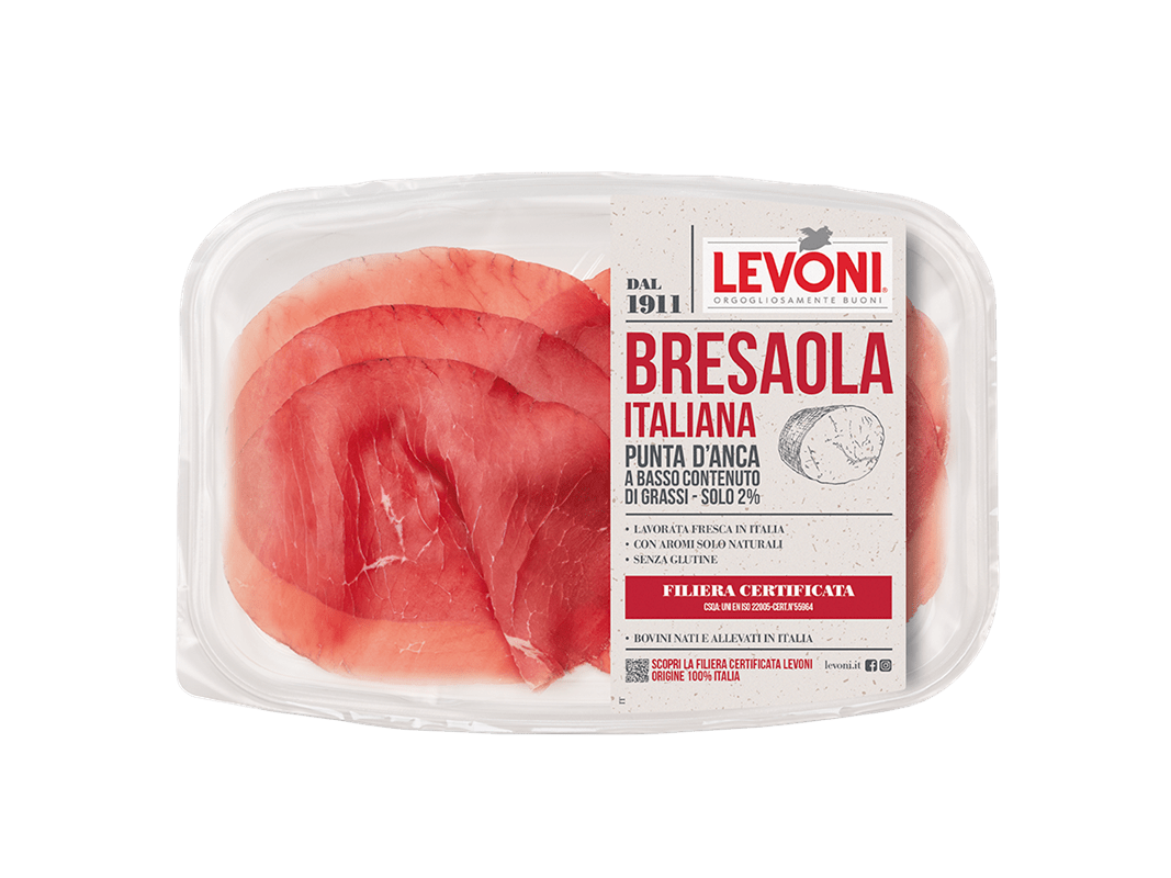LEVONI BRESAOLA ITALIANA I.G.P. AFFETTATO 80 GR (10 in a box)