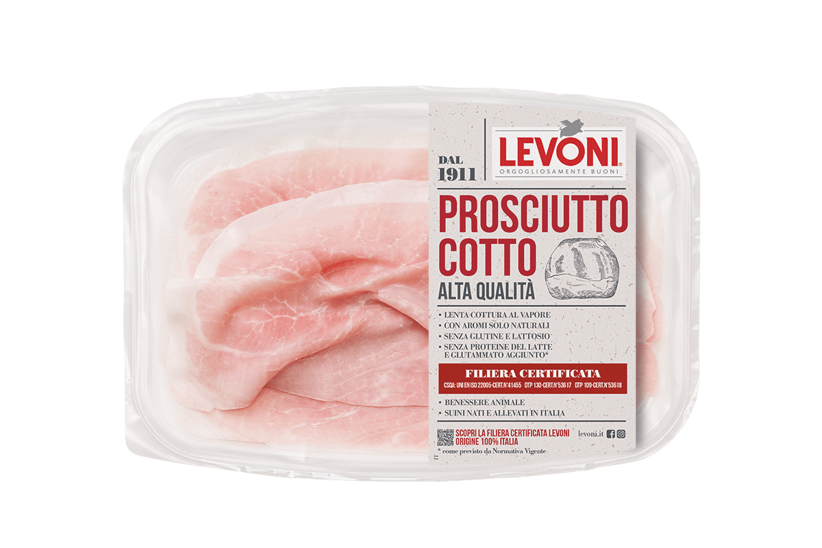 LEVONI PROSCIUTTO COTTO AFFETTATO 100 GR (10 in a box)