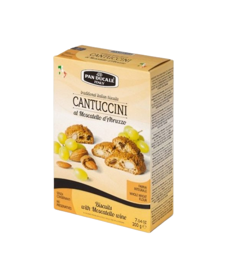 PAN DUCALE BISCUITS CANTUCCINI MOSCATELLO WINE 200 GR (12 in a box)