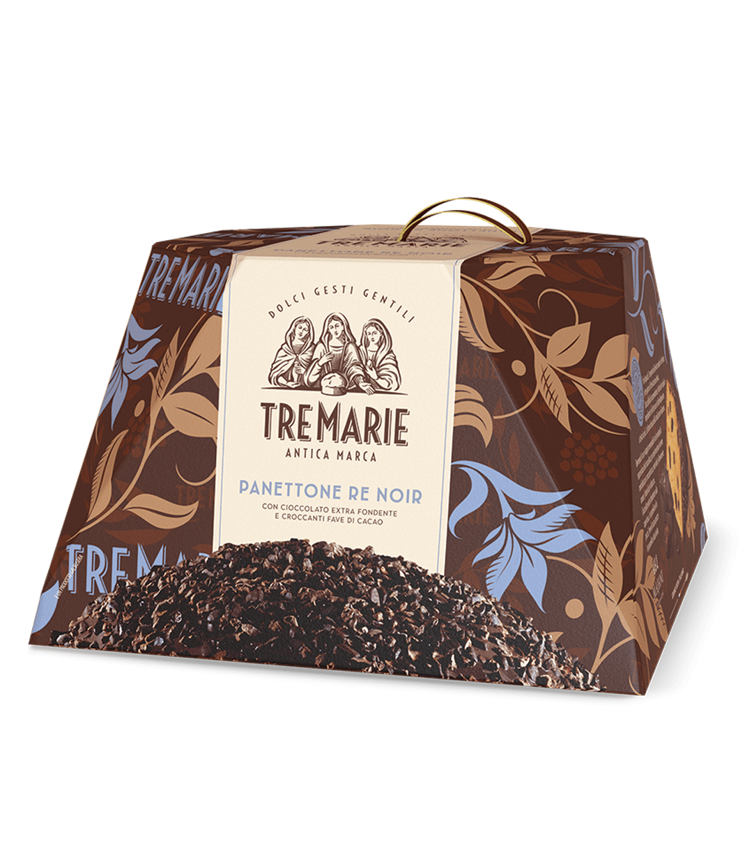 TRE MARIE PANETTONE RE NOIR COCOA BEANS 900 GR (12 in a box)