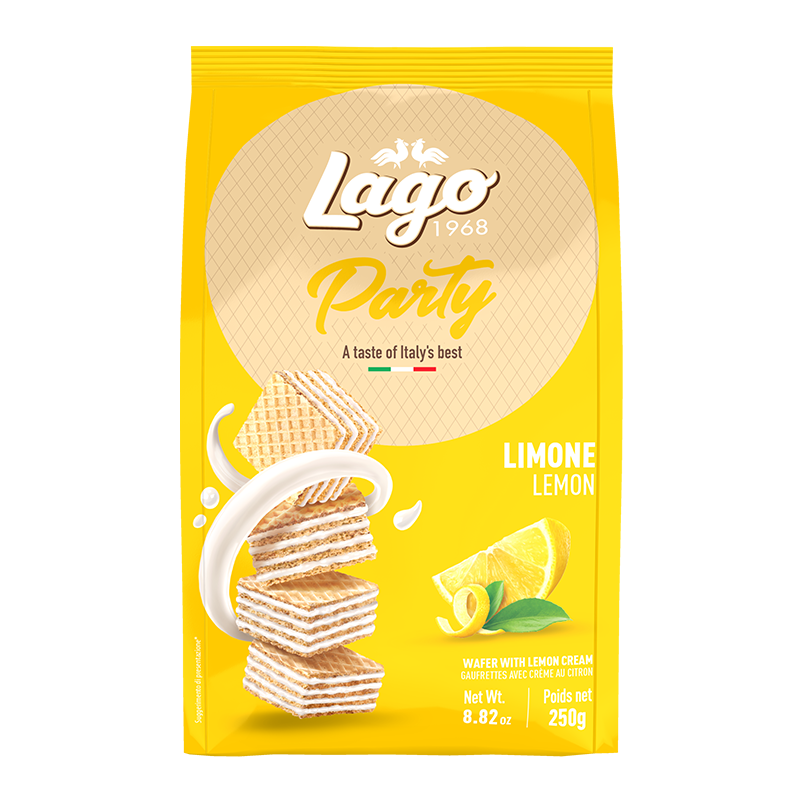 ELLEDI PARTY WAFER LEMON 250 GR (10 in a box)