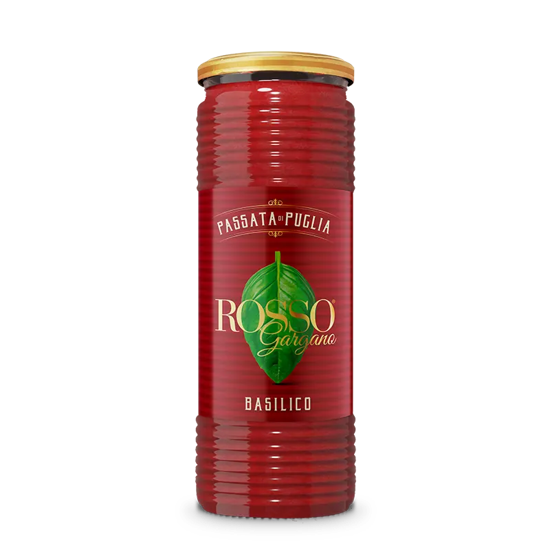 ROSSO GARGANO PASSATA DI POMODORO DI PUGLIA WITH BASIL 690 GR (12 in a box)