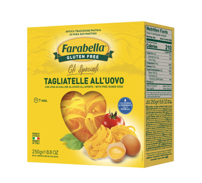 FARABELLA PASTA GLUTEN FREE TAGLIATELLE ALL'UOVO 250 GR (6 IN A BOX)