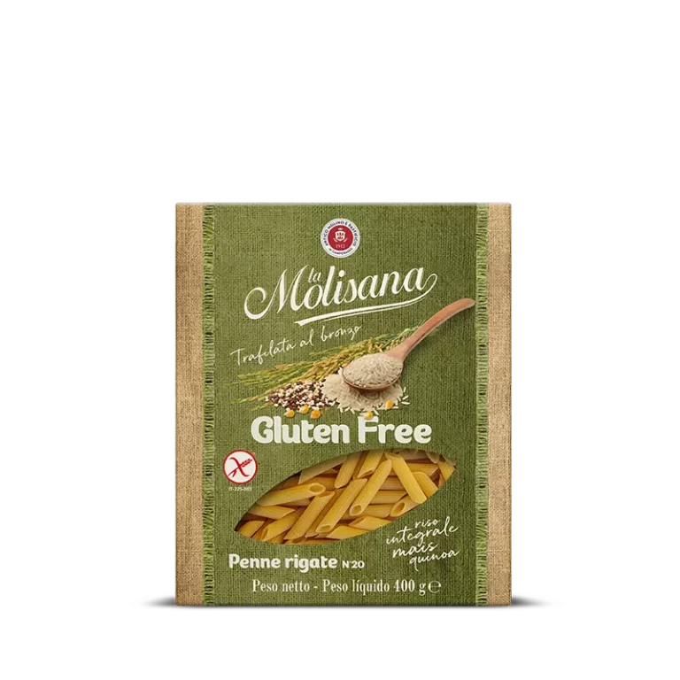 MOLISANA PASTA GLUTEN FREE PENNE RIGATE N.20 400 GR (14 in a box)