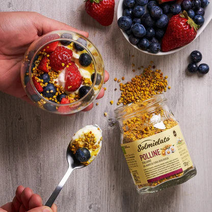 SOLMIELATO BIO HONEY MIELE POLLINE JAR 120 GR (6 in a box)