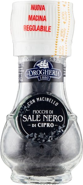 DROGHERIA ALIMENTARE SPICES BLACK SALT CIPRO WITH GRINDING CAP 35 GR (6 in a box)