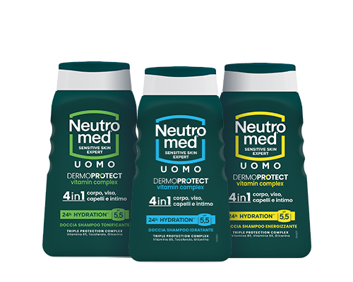 NEUTROMED SHOWER BATH PH 5.5 MAN 4in1 ENERGIZZANTE 250 ML (12 in a box)