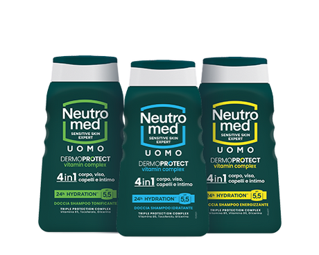 NEUTROMED SHOWER BATH PH 5.5 MAN 4in1 TONIFICANTE 250 ML (12 in a box)