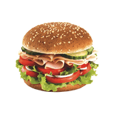 ROBERTO BREAD WHOLMEAL MAXI HAMBURGER INTEGRALE WITH SESAM SEEDS X4 300 GR (8 in a box)