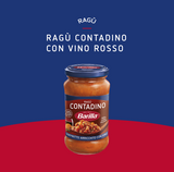 BARILLA PASTA SAUCE RAGU' CONTADINO WITH RED WINE 300 GR (8 in a box)