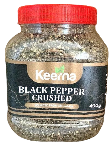 KEERNA SPICES CEYLON BLACK PEPPER CRUSHED 400 GR (1 in a box)