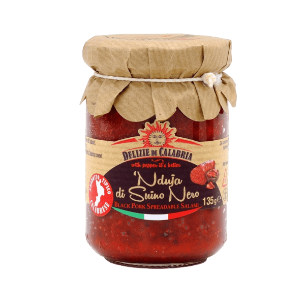 DELIZIE CALABRIA SPREAD SALAME NDUJA DI SUINO NERO 135 GR (12 in a box)