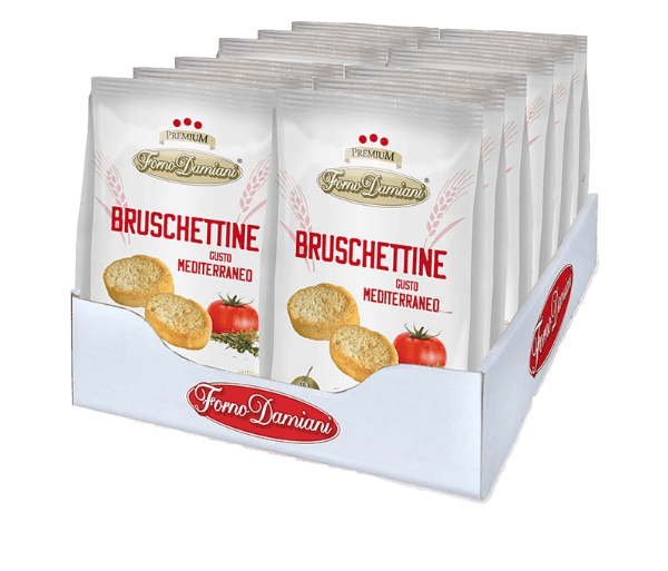 DAMIANI BAKERY SNACK BRUSCHETTINE MEDITERRANEO 90 GR (12 in a box)