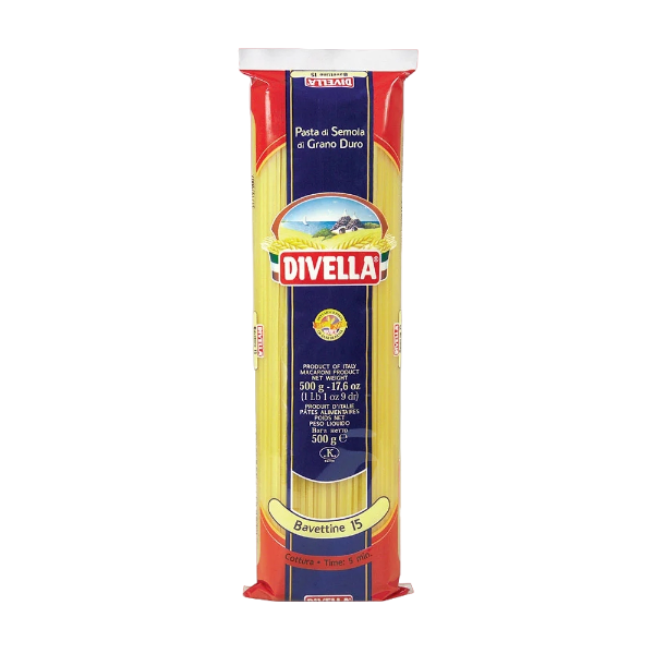 DIVELLA PASTA DI SEMOLA BAVETTINE N.15 500 GR (36 in a box)
