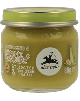 ALCENERO HOMOGENIZED FRUIT PULSES AND VEGETABLES 80 GR X2 (6 IN A BOX)