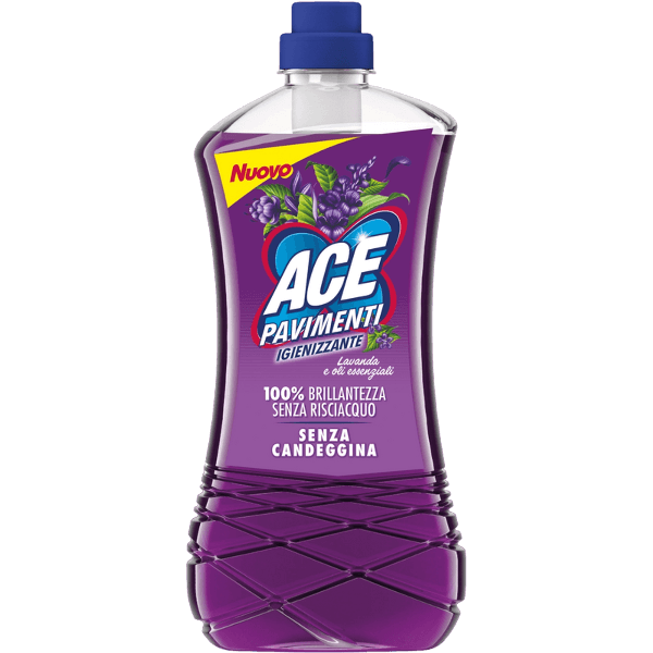 ACE FLOOR DETERGENTS PAVIMENTI SANITISING LAVENDER 1 LT (8 in a box)