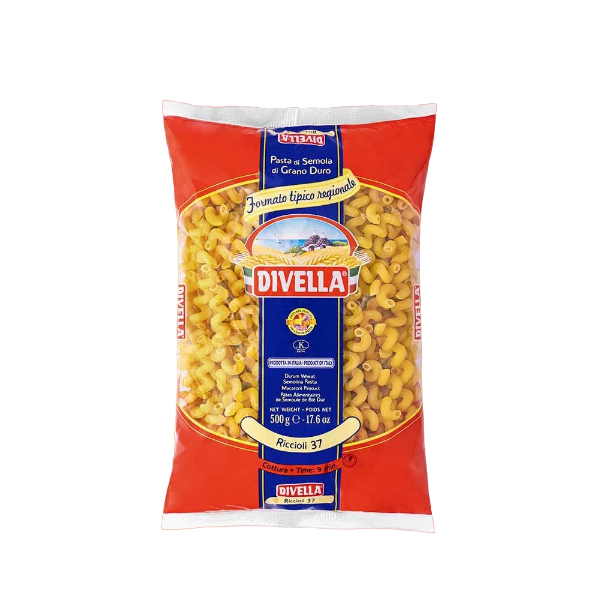 DIVELLA PASTA DI SEMOLA RICCIOLI N.37 500 GR (24 in a box)