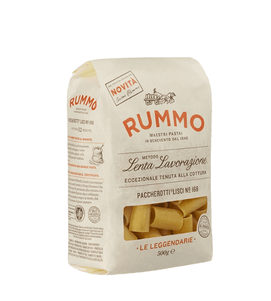 RUMMO PASTA DI SEMOLA PACCHEROTTI LISCI N.168 500 GR (12 in a box)