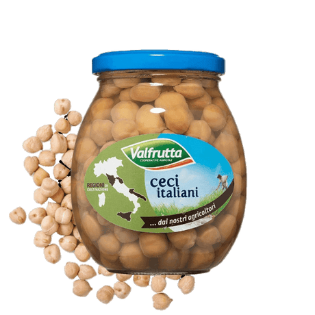 VALFRUTTA LEGUMES CHICKPEAS IN BRINE 580 GR (6 in a box)