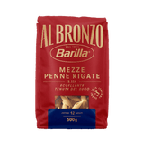 BARILLA PASTA DI SEMOLA AL BRONZO MEZZE PENNE RIGATE N.354 500 GR (18 in a box)