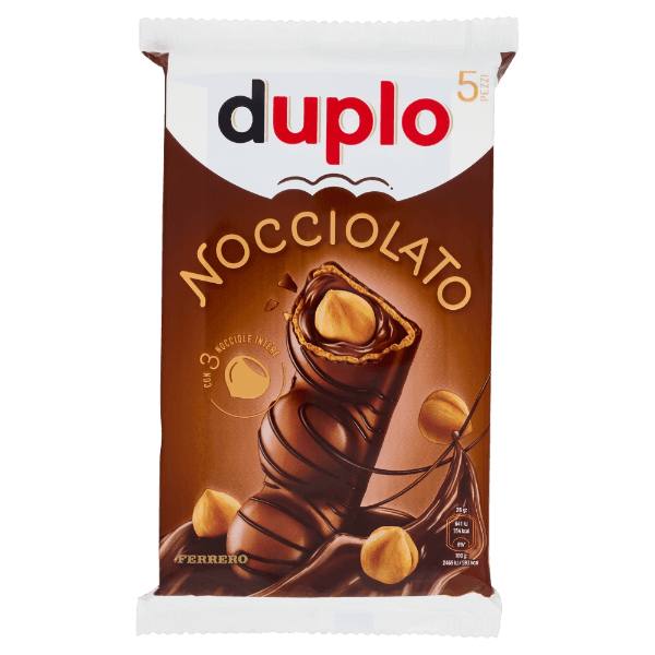 FERRERO DUPLO SNACK BARS NOCCIOLATO MULTIPACK X5 130 GR (14 in a box)