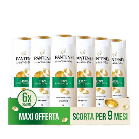 PANTENE SHAMPOO PRO V ACTIVE NUTRI-PLEX LISCI EFFETTO SETA FRIZZY HAIR 250 ML (6 in a box)
