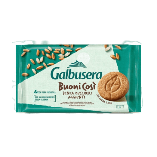 GALBUSERA BISCOTTI BUONI COSI' CEREALS SUGAR FREE 300 GR (14 in a box)