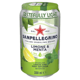 SAN PELLEGRINO LEMON AND MINT CANS GB 330 ML (12 in a box)