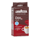 LAVAZZA COFFEE GROUND DECAFFEINATED DEK DECAF INTENSO 250 GR (20 in a box)