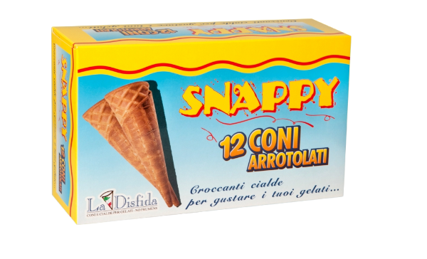 DISFIDA ICE CREAM CONES SNAPPY ARROTOLATO X12 230 GR (22 in a box)