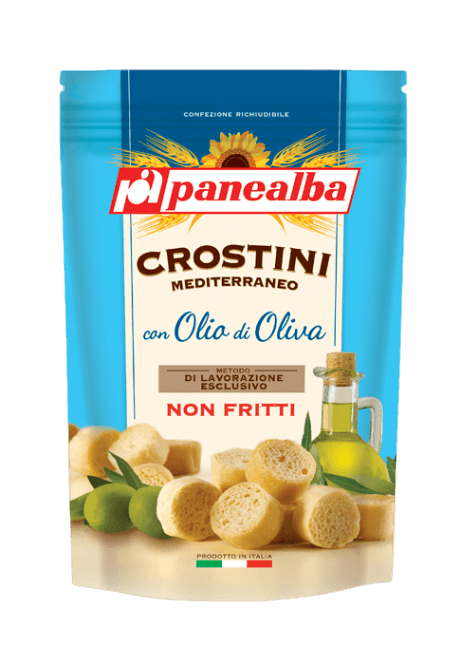 PANEALBA BAKERY CROSTINI MEDITERRANEO OLIVE OIL 100 GR (12 in a box)