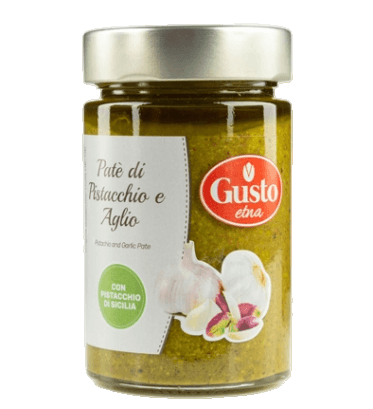 GUSTO ETNA PATE' PISTACHIO AND GARLIC 190 GR (12 in a box)