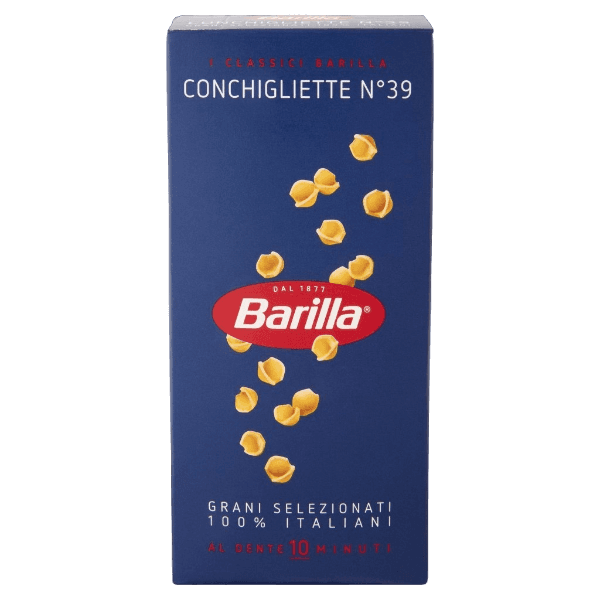 BARILLA PASTINA DI SEMOLA CONCHIGLIETTE N.39 500 GR (16 in a box)