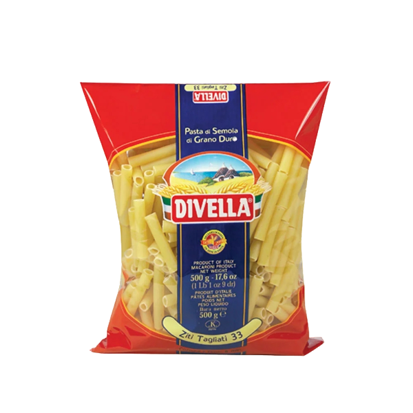DIVELLA PASTA DI SEMOLA ZITI TAGLIATI N.33 500 GR (24 in a box)
