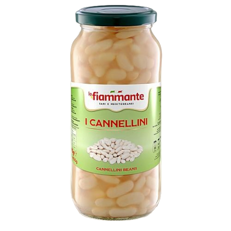 LA FIAMMANTE LEGUMES BEANS CANNELLINI IN BRINE JAR 540 GR (12 in a box)