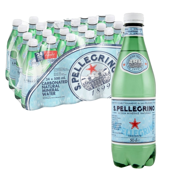 SAN PELLEGRINO CARBONATED WATER PET 500 ML (24 in a box)