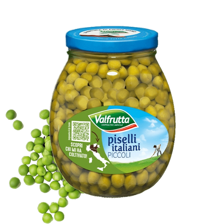 VALFRUTTA LEGUMES PEAS SMALL IN BRINE 360 GR (12 in a box)
