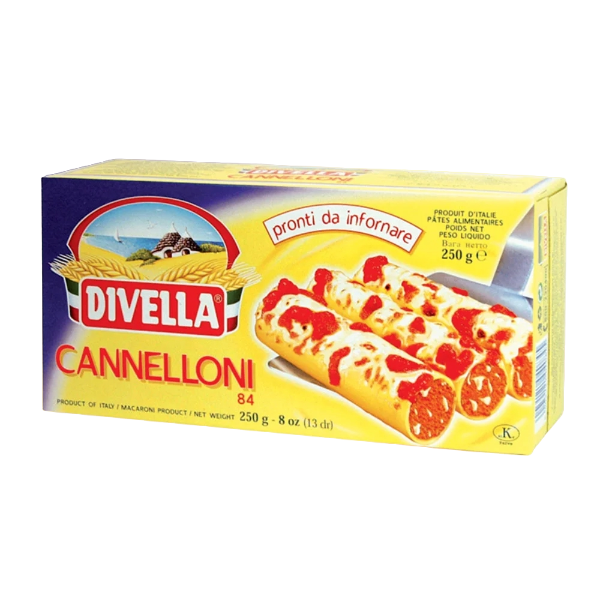 DIVELLA PASTA DI SEMOLA CANNELLONI N.84 250 GR (24 in a box)