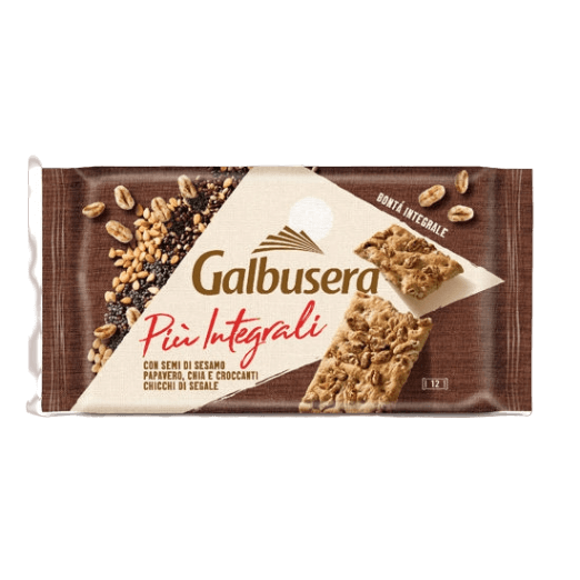 GALBUSERA CRACKERS WHOLEMEAL PIU' INTEGRALI 380 GR (12 in a box)