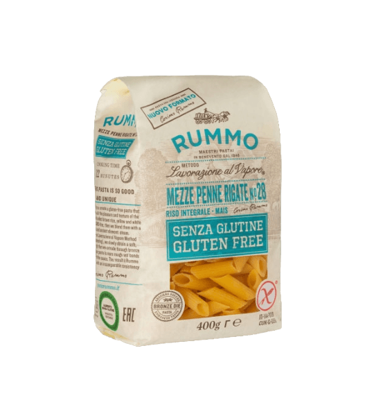 RUMMO PASTA GLUTEN FREE MEZZE PENNE RIGATE N.28 400 GR (12 in a box)