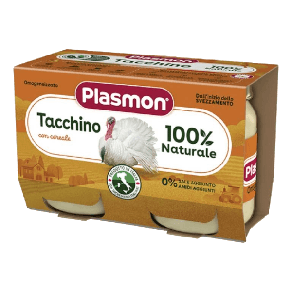 PLASMON HOMOGENIZED MEAT TURKEY 80 GR X2 (12 in a box)