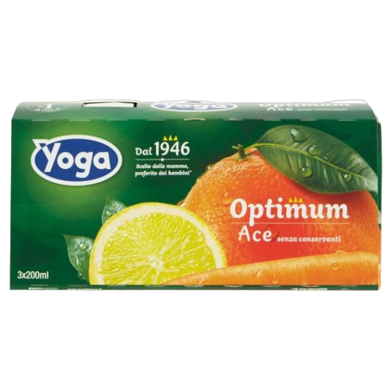 YOGA OPTIMUM FRUIT JUICE ACE BRICK 200 ML X3 (8 IN A BOX)
