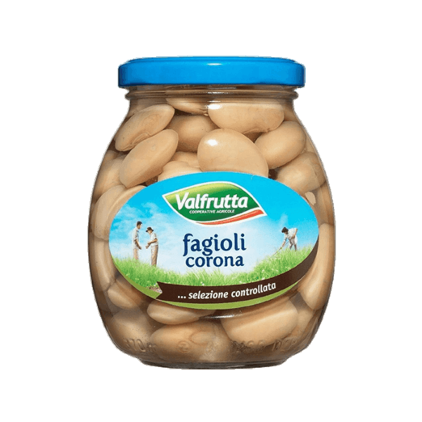 VALFRUTTA LEGUMES BEANS CORONA IN BRINE 370 GR (12 in a box)