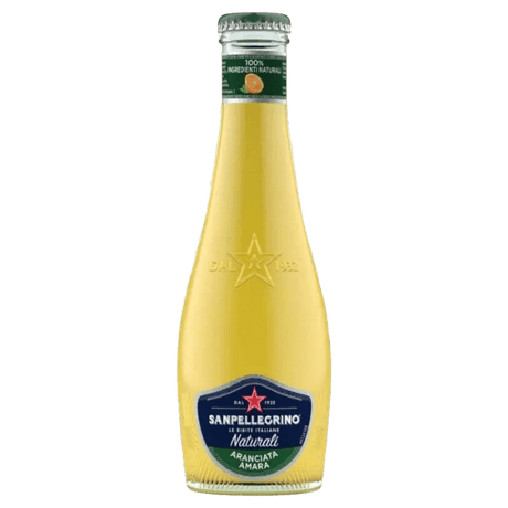 SAN PELLEGRINO ARANCIATA AMARA GLASS 20 CL X4 (6 in a box)