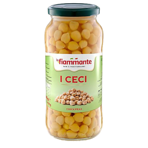 LA FIAMMANTE LEGUMES CHICKPEAS IN BRINE JAR 540 GR (12 in a box)